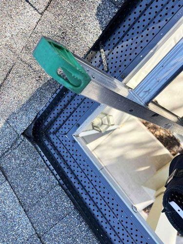 GutterRx in Corner of Roofing