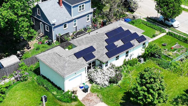 Joe VanSlunt Roof Solar Installation Sky View