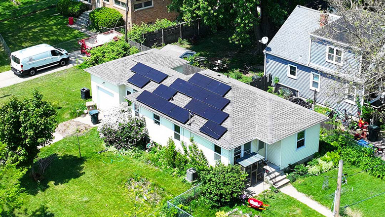 Joe VanSlunt Roof Solar Installation Sky View